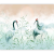 Fototapeta samoprzylepna - Malowane Żurawie Ptaki Wyjątkowa Kolorystyka
